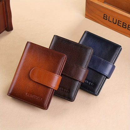 1pc Men's Retro Fashion Top Layer Cowhide Card Case, Driving License Case, Casual Portable Coins Purse, Durable Card Holder with Large Capacity, Multiple Card Slots, ID Window, Perfect Gift for Teacher's Day, Valentine's Day, Birthday, Christmas