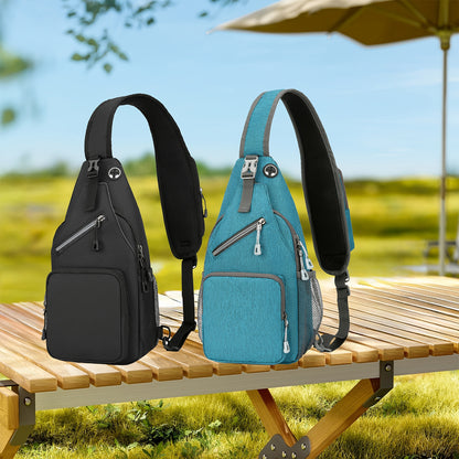 2pcs Single Shoulder Bag for Men And Women, 21 Combinations Trendy Canvas Leisure Sports Small Backpack Oxford Cloth One Shoulder Bag Messenger Bag Chest Bag