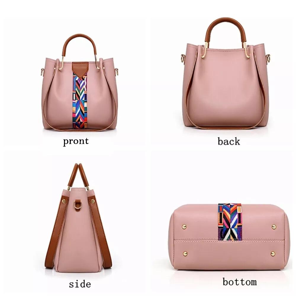 4 in 1 Women Handbag Set Soft PU Leather Top Handle Bag, Tote Bag, Shoulder Bags Crossbody Bag Wallet Purse Set
