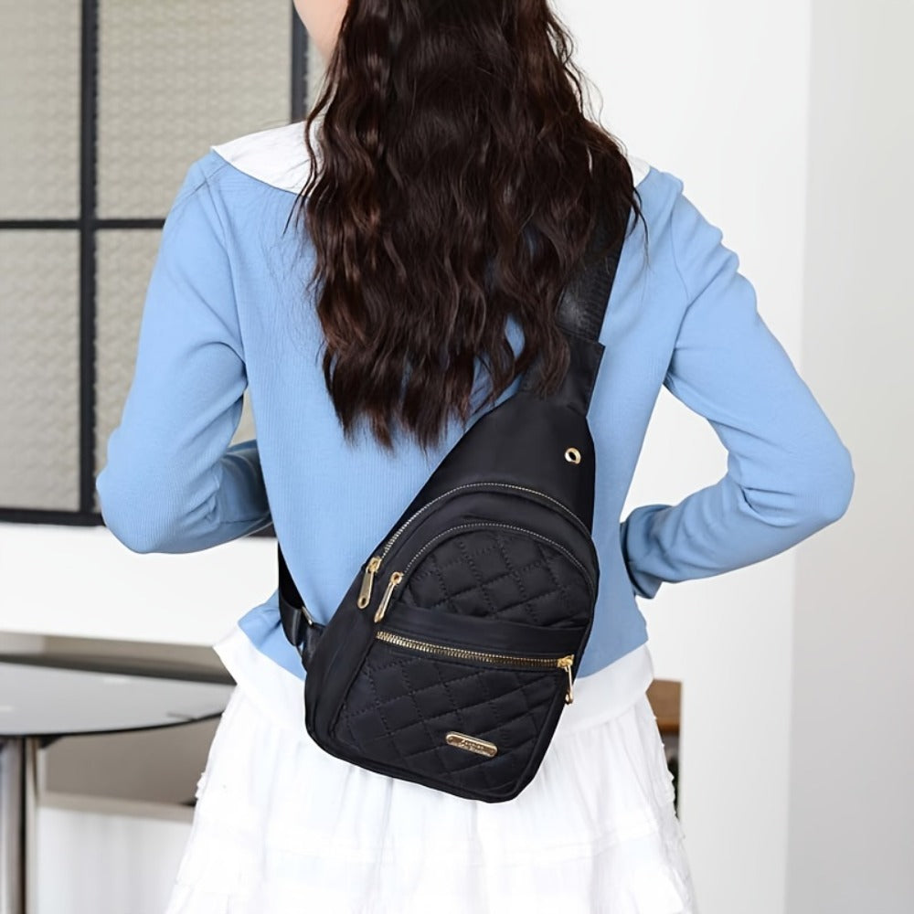 Compact Crossbody Backpack for Women, Made of Nylon, Versatile Bag for Both Men And Women, Ideal for Travel, Sports, Running, And Hiking, Casual Design with Adjustable Shoulder Strap