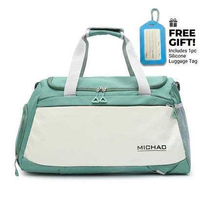 Essential Weekender Gym Bag with Wet Pouch & Shoe Garage, Convertible Style for Worry-Free Travel