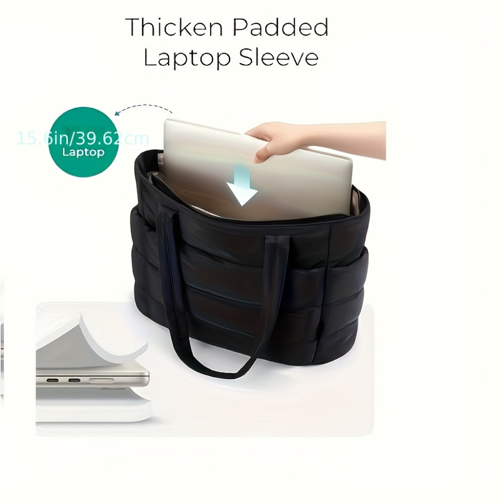 New Japanese Women'S Handbag, And Casual Lightweight Fluffy Handbag, with Compartments And Quilted Shoulder Bag, Large Capacity Suitable for Travel, Commuting, And Fitness, Handbag for Women, Designer Bags for Women High Quality, Designer Handbags