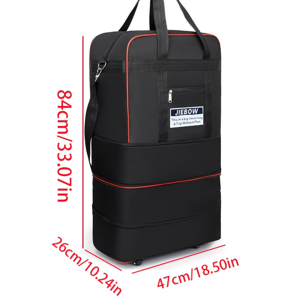 Wheeled Travel Bag with Large Capacity And 6 Universal Wheels, A Rolling Luggage Carry Bag And Foldable Expandable Travel Bag. Suitable for Travel, Business Trips, And Clothing Storage, Ideal for Relocation, Storage, And Studying Abroad.