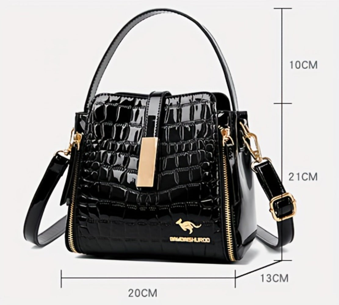 2026 New Style Bucket Bags for Women - High-End 2026 New Crocodile Pattern Bags for Middle-Aged And Elderly Women, Shoulder Crossbody Bags, Handheld Mom Bags, Women's Wallets, Multi-Functional Shoulder Bags