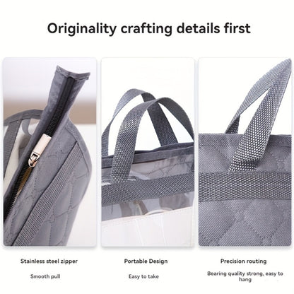 10pcs Portable Bag Dust Bag Household Wardrobe Hanging Transparent Bag Storage Bag Multi-purpose Breathable Storage Bag