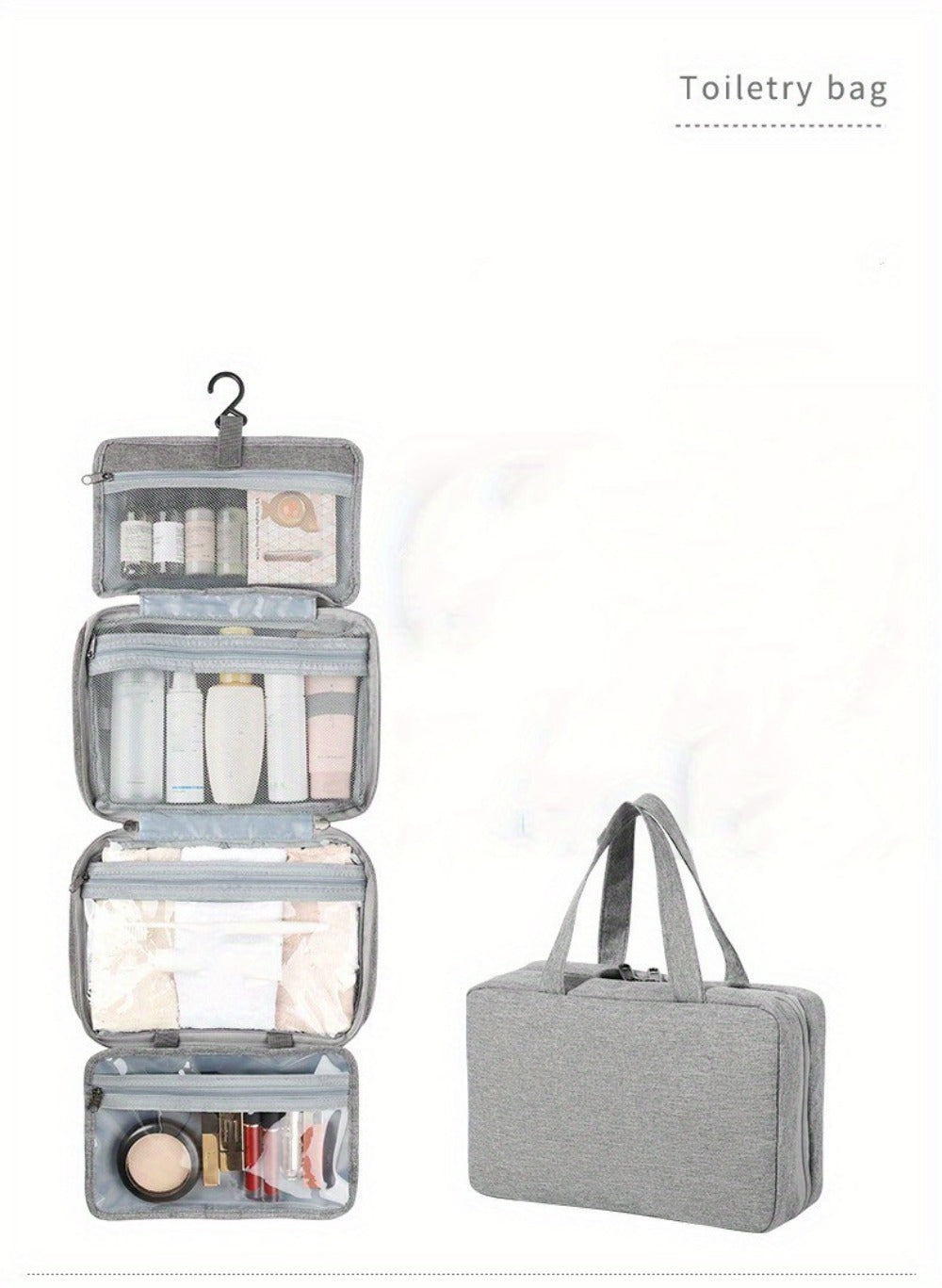 Travel Makeup Bag – Waterproof, Foldable, for Travel | Bag Vero – detail view 9
