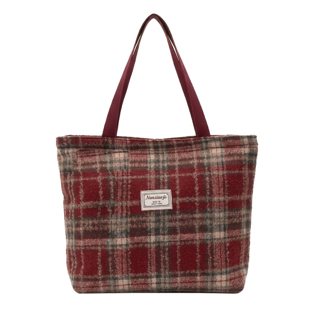 Local Warehouse - 2026 Spring/Summer New Arrival - Checkered Tote Bag, Suitable for Everyday Casual Wear And Travel, Combining Fashion And Practicality, Suitable for Campus Style, Sweet Style, Mother's Day Gift, Medium-sized Shoulder Bag