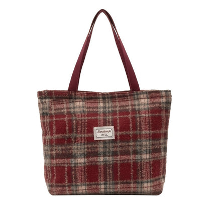 Local Warehouse - 2026 Spring/Summer New Arrival - Checkered Tote Bag, Suitable for Everyday Casual Wear And Travel, Combining Fashion And Practicality, Suitable for Campus Style, Sweet Style, Mother's Day Gift, Medium-sized Shoulder Bag