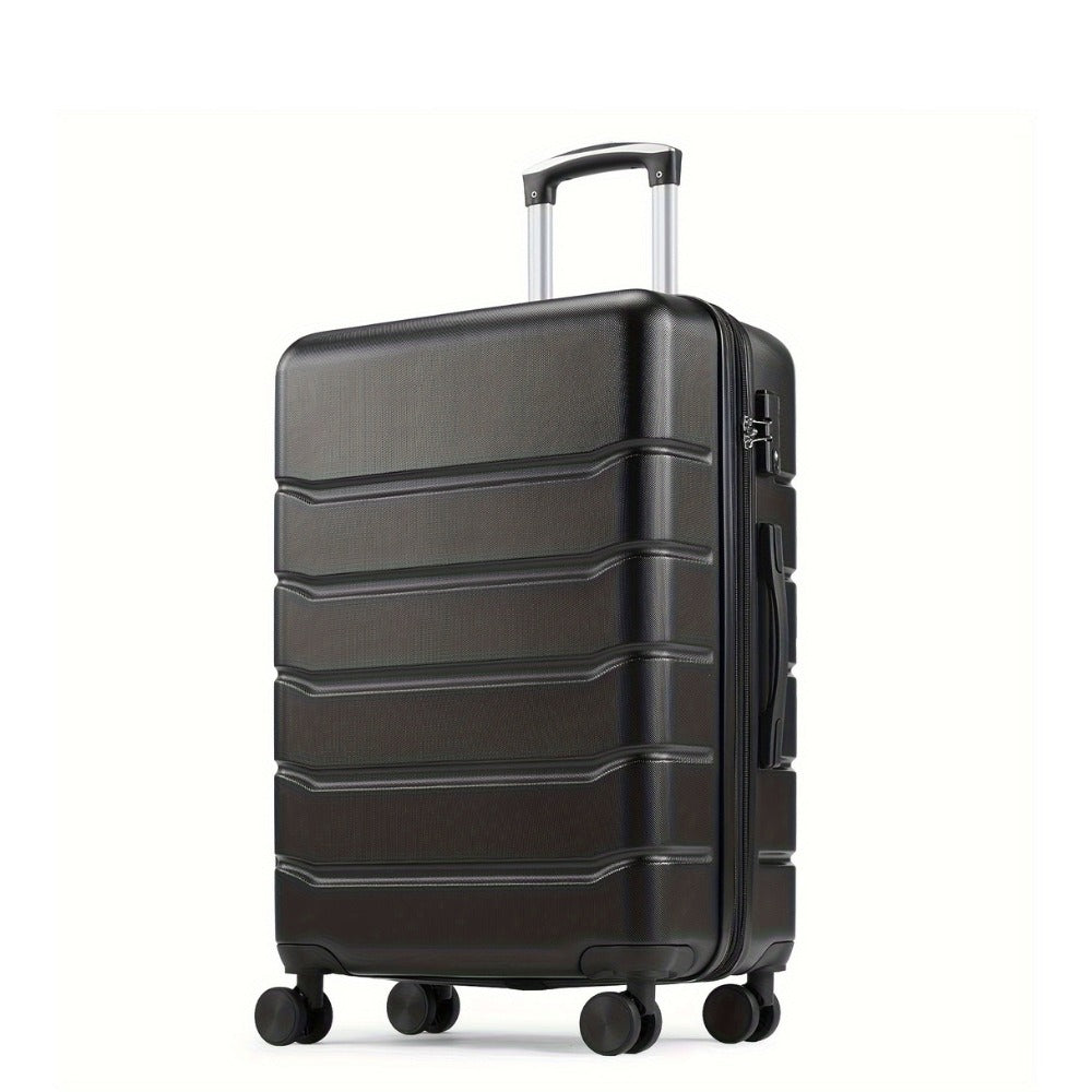 20 Inch Travel in style and security with our Hard Shell ABS Suitcase equipped with Double Spinner Wheels. This lightweight, expandable rolling luggage features a TSA Lock for adde