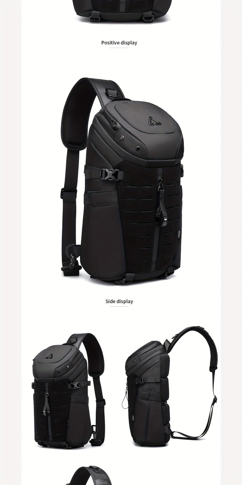 [Stylish Crossbody Bag] Resilver Men's Large Capacity Chest Bag, a Stylish Crossbody Bag Designed for Short Trips, Perfect for Men As a Fashionable Sling Or Shoulder Bag