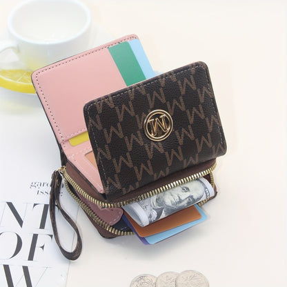Classic designer letter printed three fold Women's wallet, casual style, fashionable Women's credit card holder - a high-quality gift for women