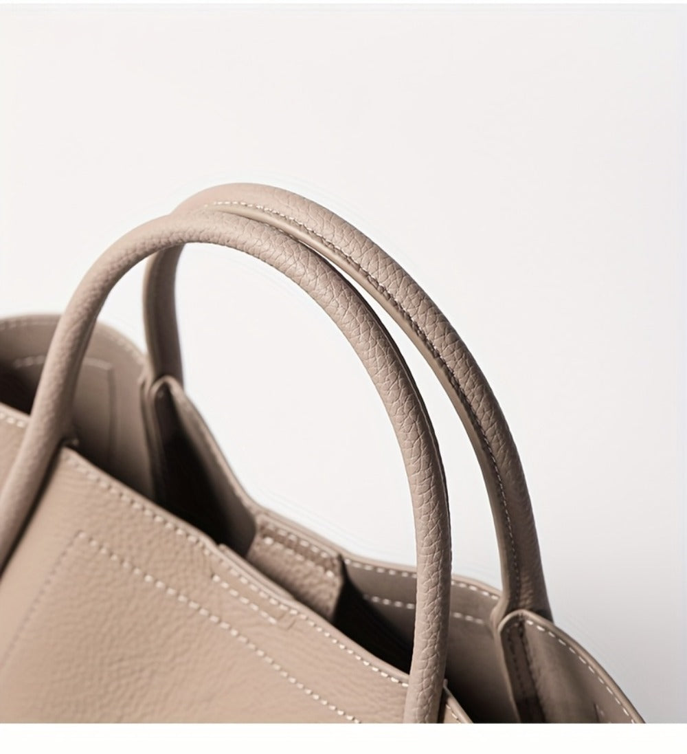 Cowhide Leather Vegetable Basket Bag New Luxury Leather Niche Design Shoulder Bag Crossbody Tote