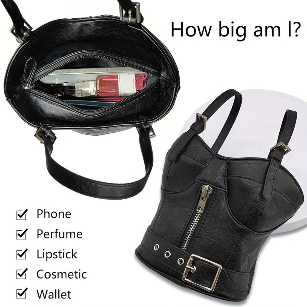 Hot Hot Bags in Europe And America, Fashion Trend Designer Catwalk Handbags, Dark Punk Zipper Bags, Creative Shape Small Bags, Hand-Carrying Coin Wallets, Factory Supplies, High Quality