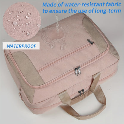1pc 17.3-Inch Laptop Storage Briefcase, Large Waterproof Business Handbag, Adjustable Shoulder Bag