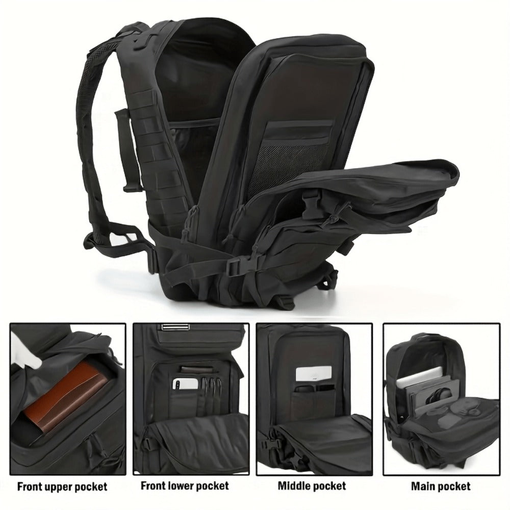 1pc Large Capacity 11.89gal Daypack Hiking Camping Backpack for Outdoor Travel