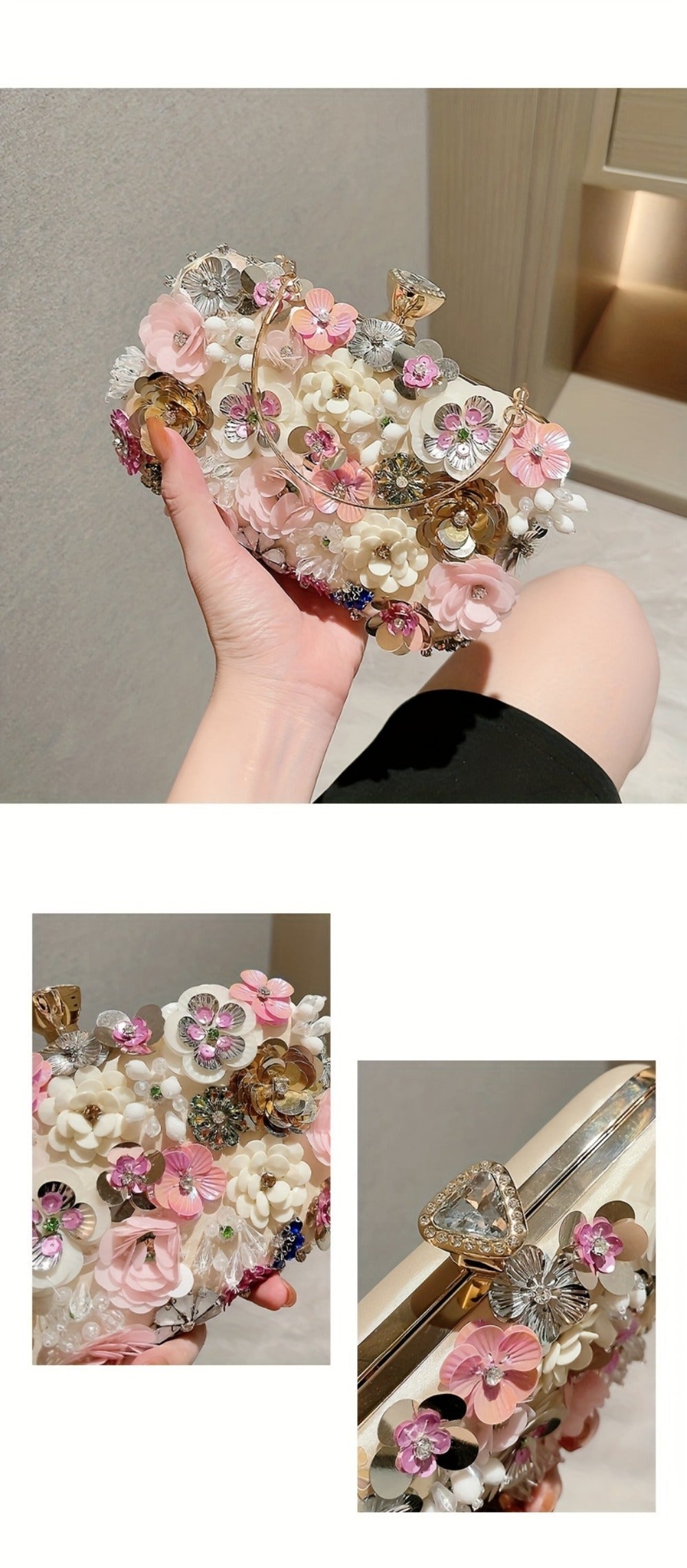 Women's Wallet – Floral Small Square Handheld Fairy | Bag Vero – detail view 17
