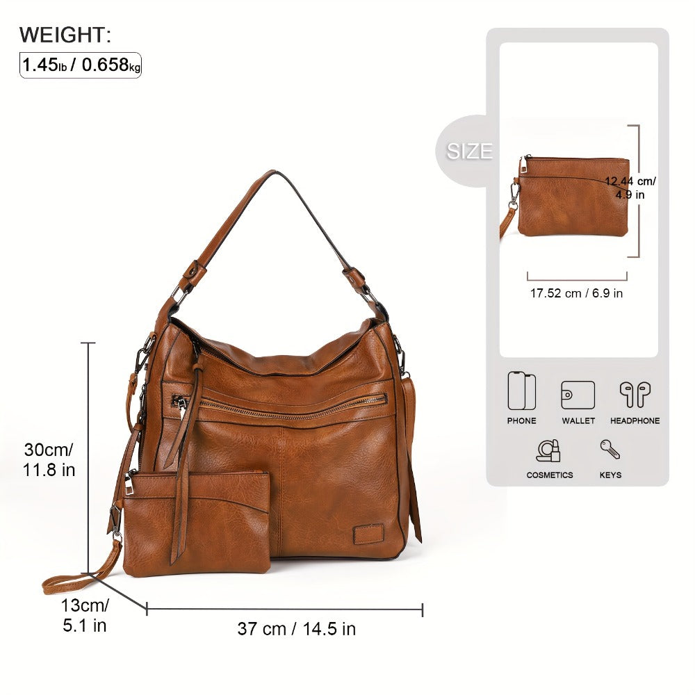 Trendy Double Zipper Tote Bag for Women, Suitable for Casual Use, Can Be Worn As a Shoulder Or Crossbody Bag, Popular in Europe And The United States
