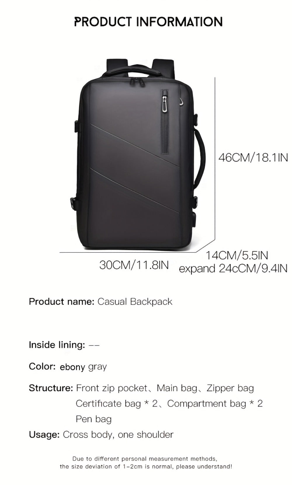 Outdoor Exploration, New Versatile Travel Bag, Portable Hiking Backpack Luggage Bag, Spacious Multi-Pocket Stylish Backpack for Business Travel And Commuting, Travel Backpacks