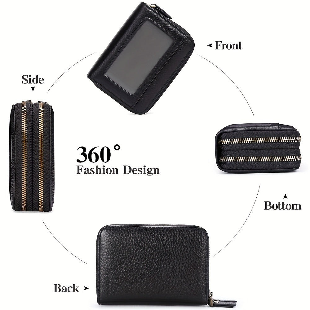 1pc, Women'S Wallet, RFID Blocking Purse, Classic Style 12-Card Slots, Coin Pockets & Cash Compartments, Elegant Gift
