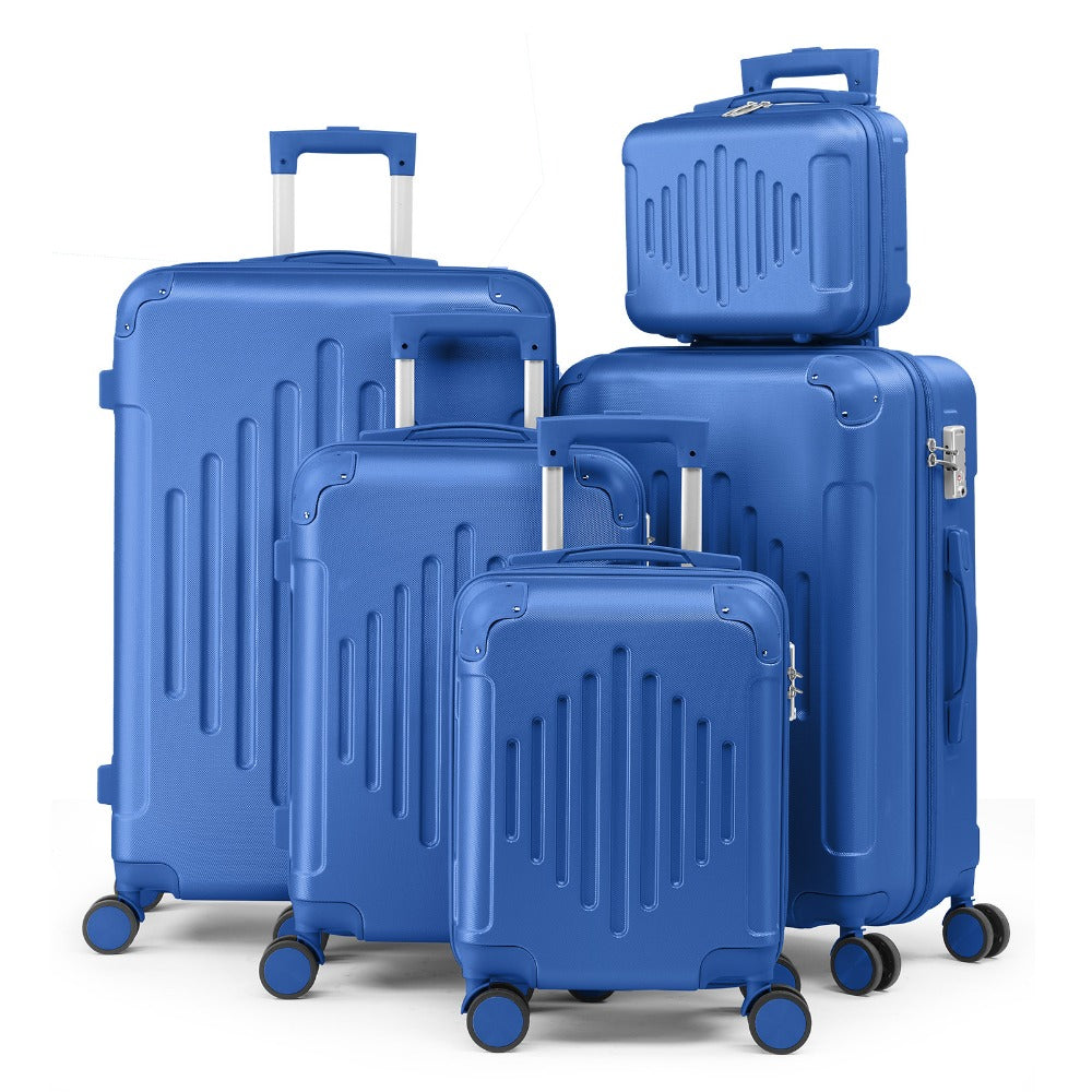 5/ Luggage with Corner Protectors, 12/ 16/ 20/ 24/ 28-Inch, Durable Hard Shell, 360 Spinner Wheels, with TSA Lock, Multifunctional Large Capacity, Lightweight Travel Suitcase, Big Luggage for Travel, Lightweight Carry On, Travel Luggage Set