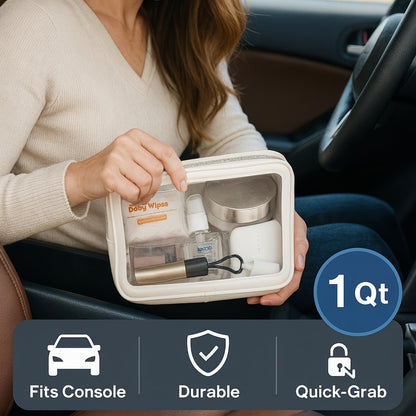 TSA Approved Toiletry Bag - Upgrade Color-Edged Clear Makeup Bags, Clear Toiletry Bags for Traveling Fits Various Storage Needs