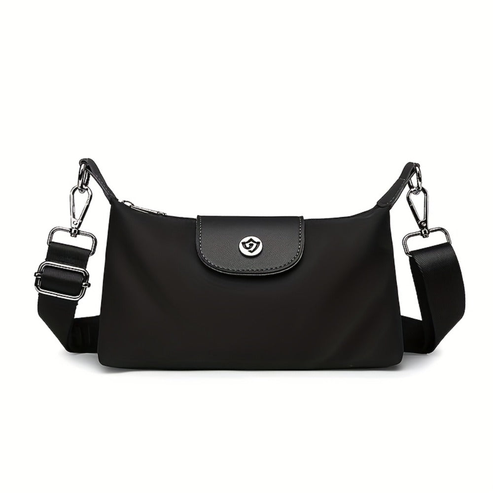 Women's Lightweight Nylon Crossbody Bag with Detachable Strap & Zipper Closure - Sparkling /Korean Style Diagonal Bag Suitable for Travel, School, Commuting - Bright,,, Burgundy,, - Hand Washable Nylon