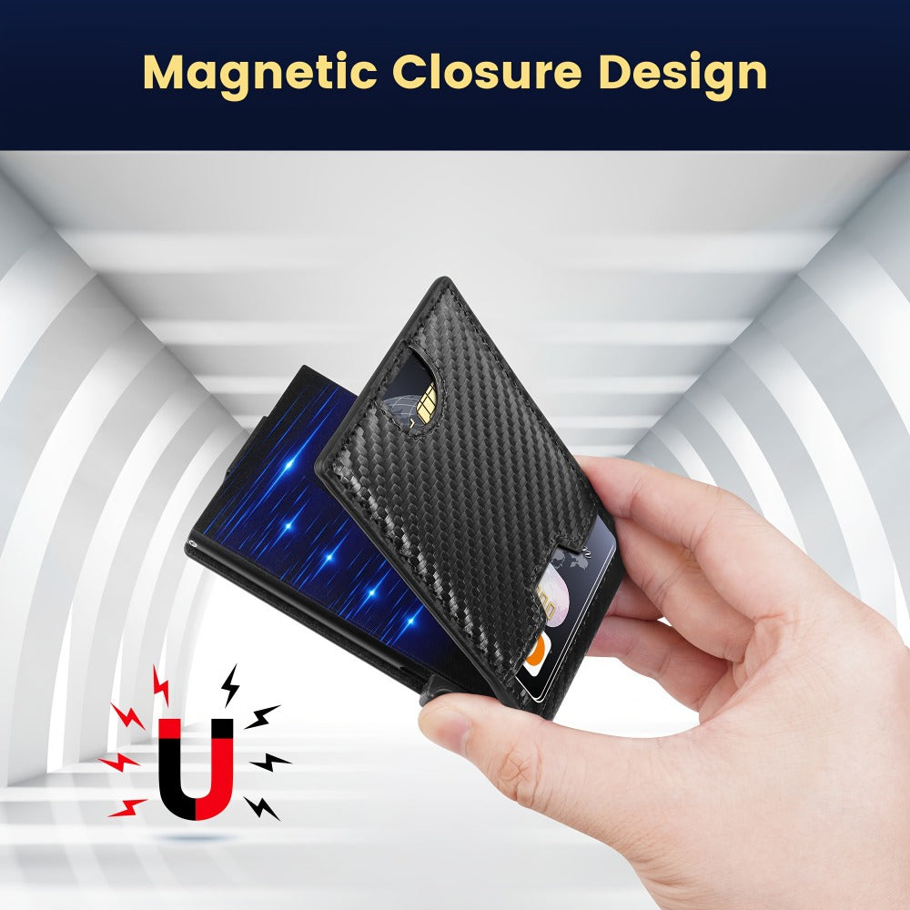 Minimalist Wallet for Men - with Money Clip Slim Leather Slots Credit Card Holder RFID Blocking Bifold Wallet Best Gifts for Him