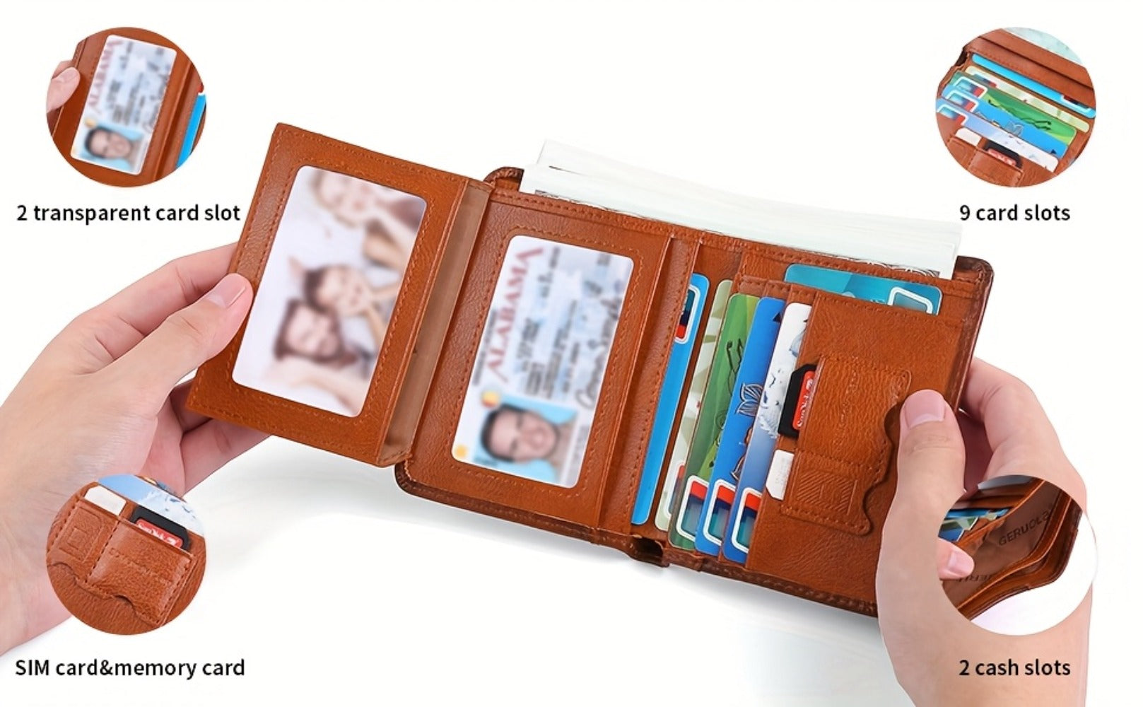 Men's Wallet – RFID Blocking, Short Trifold Money Clip Rfid | Bag Vero – detail view 21