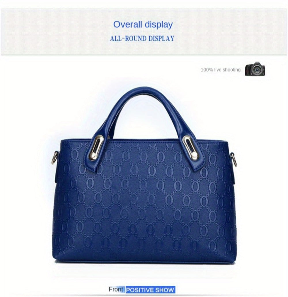 Women's Tote bag set, 4pcs bear pendant bag, large capacity tote purse crossbody bag