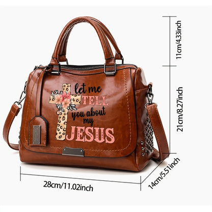 Large-Capacity Boston Bag - Retro Leopard Print & Floral Crossbody/Tote with Adjustable Strap, Print Handbag Suitable for Valentine's Day and Ramadan Gift, Zipper Closure &
