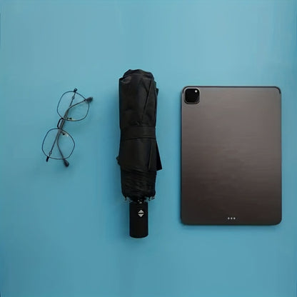 Large Folding Umbrella in a Solid Color, Featuring Outstanding, Lightweight And Waterproof Design, And Automatic Open And Close Functionality, Suitable for Both Men And Women