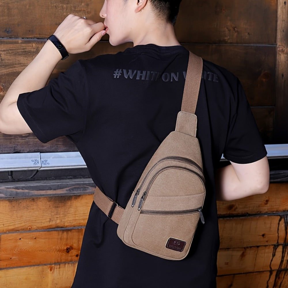 Sling Bag – Canvas, Large Capacity, Lightweight, for Travel & Everyday Use | Bag Vero – detail view 6