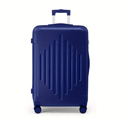 1/2/ 3/ 4/ 5pcs Trolley Case with 2 Wrapped Corners Stripe ABS Trolley Case Iron Trolley, with 12/ 16/ 20/ 24/ 28Inch Sizes, Durable And Fashionable, with TSA Lock, Lightweight Travel Suitcases Ideal for Frequent Travelers And Long Journey, Business