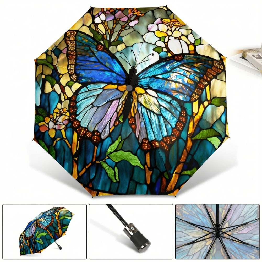 Travel Umbrella – for Travel, Butterfly Print Auto Open Close | Bag Vero – detail view 2