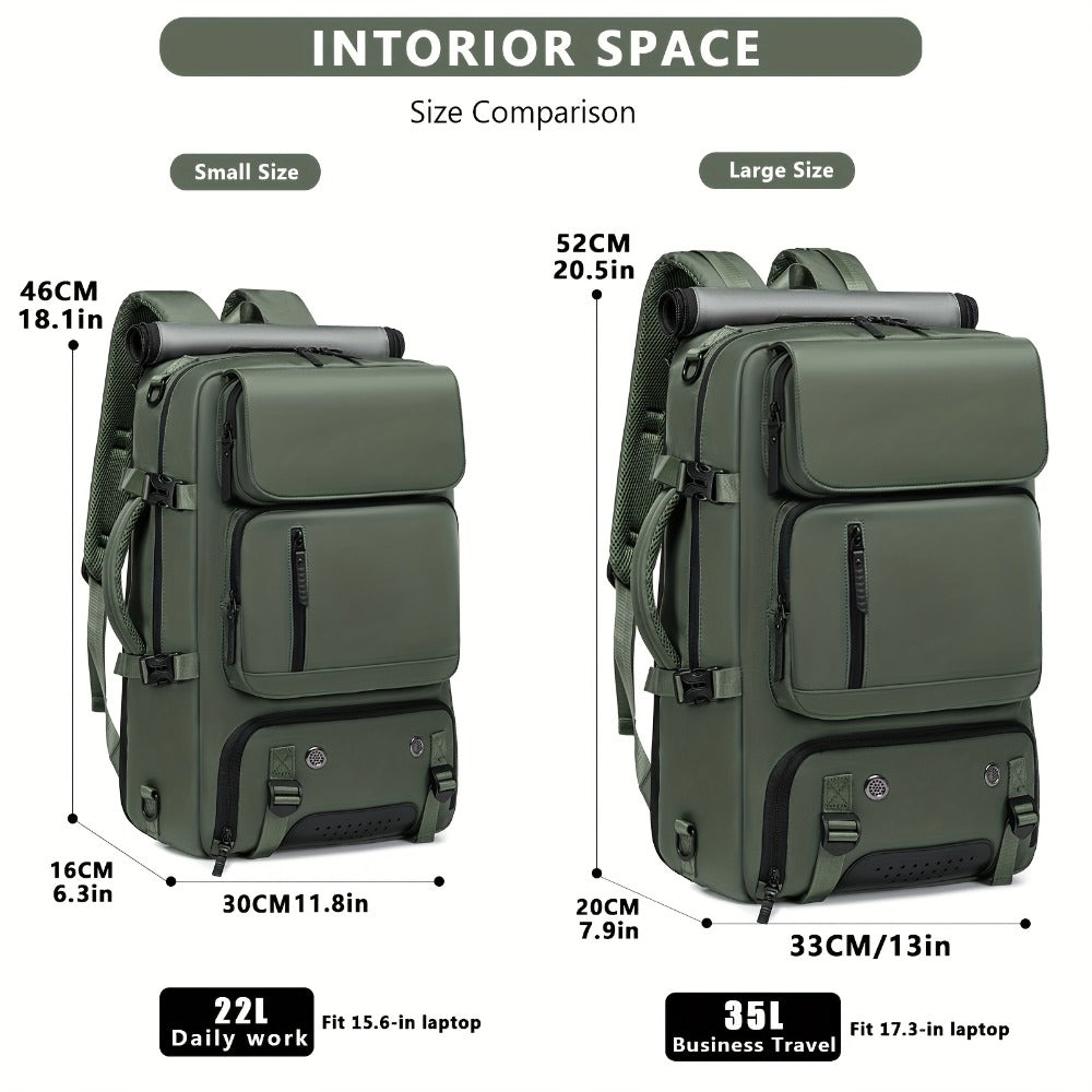 2025 New Style Men'S And Women'S Large Capacity Travel Backpack with Independent Shoe Compartment, Drawstring Closure And Multiple Pockets - Durable Hiking Backpack for Outdoor Commuting, Business Trips, Festivals - Belt Decorations