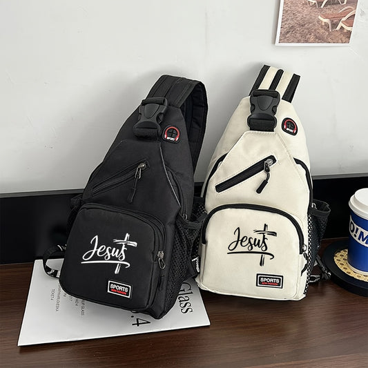 A Large Capacity Crossbody Bag Featuring a Print, with an Adjustable Strap, Lightweight And Foldable, Ideal for Outdoor Adventures, Work, And Everyday Use, Making It an Excellent Gift for Valentine'S Day Or for Christians