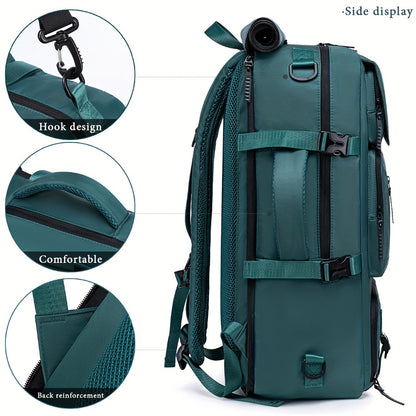 [3-in-1 Convertible Backpack] 3-in-1 Convertible Backpack for Men & Women - Durable, Spacious Business Laptop Bag & Travel Backpack with Shoe Compartment | Ideal for Work, School, Commute, Air Travel | Available in Black & Green - Great Gift for Professio