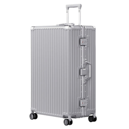 Luggage PC+ABS Aluminum Frame Zipperless Hard Shell Luggage with TSA Lock Double Spinner Wheels, 2pcs (20Inch/28Inch) & 28 Inch Checked Suitcase