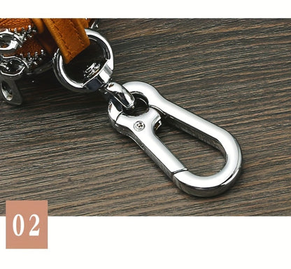 A Multifunctional Double-Layer Car Key Pouch for Men, Featuring a Retro Leather Design, Smart Folding Key Protection, And a Stylish Business Wallet