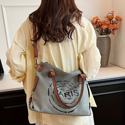 New Large Capacity Portable Tote Bag with Adjustable Shoulder Strap Length, Single Shoulder Bag, Crossbody Bag