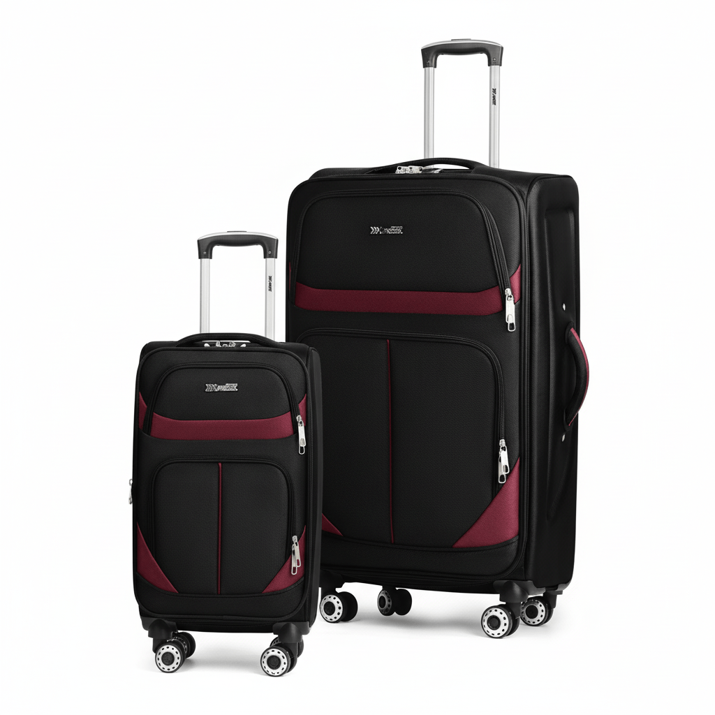New York Xpress Durable Softside Luggage Lightweight Expandable with Spinner Wheels & Combination Lock, Reinforced Handles, Carry On Airline Approved and Checked, Soft Shell Travel Case for Men & Women, Available in 22", 26", 30", 34"