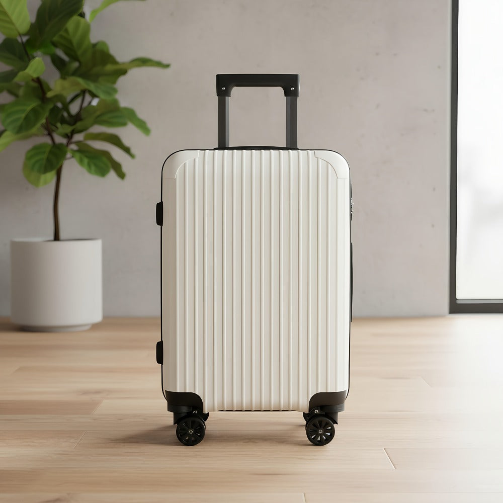 Luggage Trolley Case, 20-inch Boarding Case, ABS Lightweight Hard Shell, 360-degree Smooth Swivel Wheels, TSA Lock, Telescopic Handle, Suitable for Various Travel Occasions, Black, White, Rose Golden, Silvery Gray