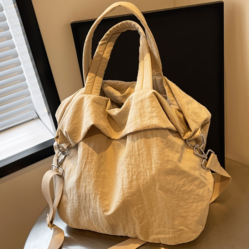 [Stylish Casual Nylon Bag] Stylish Casual Nylon Bag Lightweight Large-Capacity Nylon Shoulder Bag - Women's Stylish Casual Crossbody Bag for College And High School Students - Everyday Commuting Tote Bag