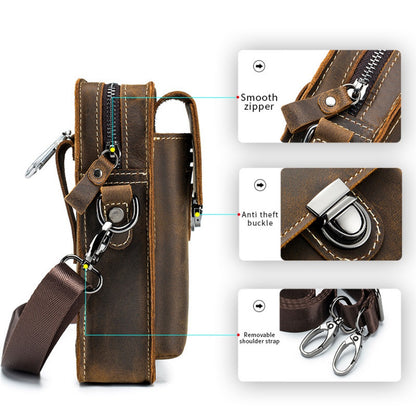 Waist Bag – Genuine Leather, Genuine Leather Waist Vintage Cowhide | Bag Vero – detail view 9