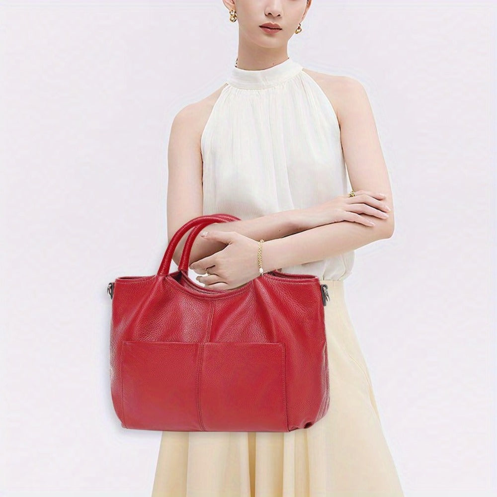 KOGTLA Genuine Leather Purses for Women,Luxury Genuine Tote Bag,Crossbody Shoulder Bags Designer Handbags Top Handle Satchel Bag,Large Capacity,Daily Commutes And Outings Pefect for Office,Business And Work