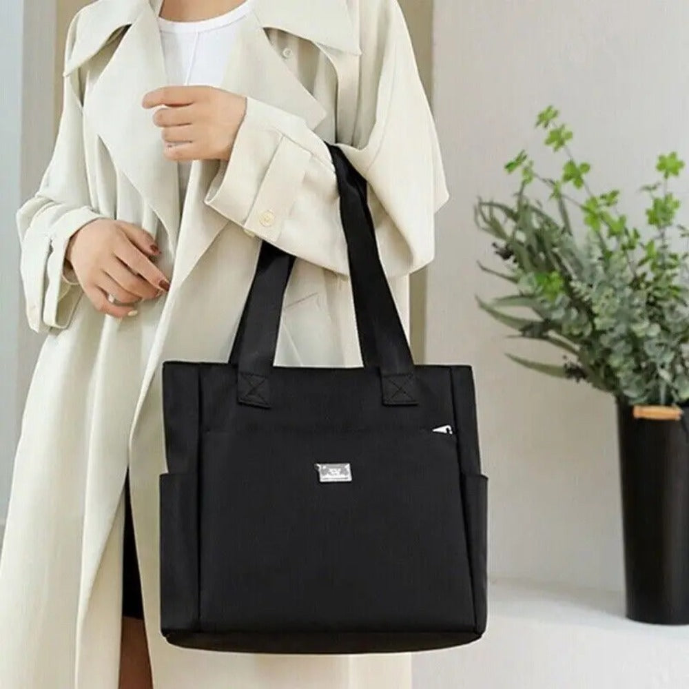 1pc of Women's Fashionable Nylon Handbag - Durable, with a Multi-pocket Design, Equipped with a Zipper Closure, and It Is Very Suitable for Shopping, Working and Daily Travel.