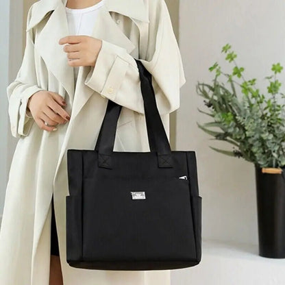 1pc of Women's Fashionable Nylon Handbag - Durable, with a Multi-pocket Design, Equipped with a Zipper Closure, and It Is Very Suitable for Shopping, Working and Daily Travel.