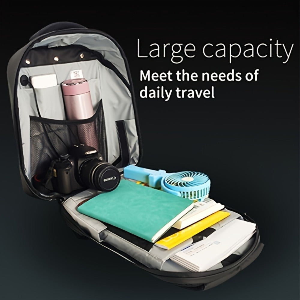 LED Baseball-Themed Backpack with Pixel Display - Nylon, Casual Style, USB Charging, App Control, Adjustable Straps for Daily Commute & Leisure - Bright Yellow with Black Accents, Adjustable Backpack|Gaming Accessory|Usb Powered Bag