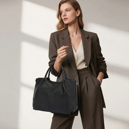 KOGTLA Genuine Leather Purses for Women,Luxury Genuine Tote Bag,Crossbody Shoulder Bags Designer Handbags Top Handle Satchel Bag,Large Capacity,Daily Commutes And Outings Pefect for Office,Business And Work