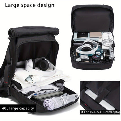 Spacious Travel Backpack, Versatile Shoulder Bag, Men'S Hiking Pack, Outdoor Sports Rucksack, Everyday Daypack, School Backpack, Compatible with 15.6-Inch And 17.3-Inch Laptops